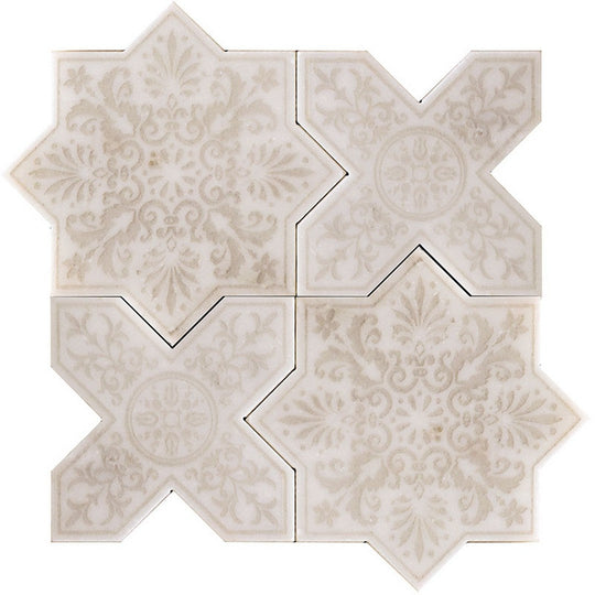 MiR Pantheon 7.25" x 7.25" Natural Stone Decorative Mosaic