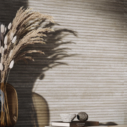 Bedrosians-Tivoli-24-x-48-Matte-Porcelain-Fluted-Deco-(Convesso)-Tile-Terra