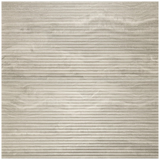 Bedrosians Tivoli 24" x 48" Matte Porcelain Fluted Deco (Convesso) Tile