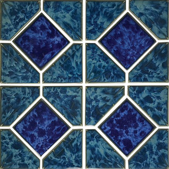 Tesoro 12" x 12" Diamond Reflection Glossy Akron Porcelain Mosaic
