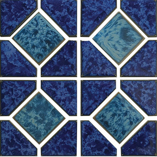 Tesoro 12" x 12" Diamond Reflection Glossy Akron Porcelain Mosaic