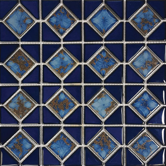 Tesoro 12" x 12" Mini Akron Porcelain 6" Mosaic