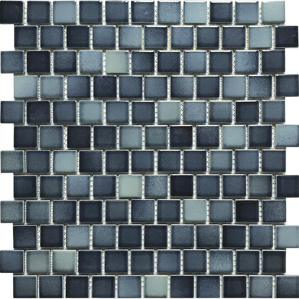 Tesoro 12" x 13" Sea Breeze Porcelain 1" Staggered Mosaic