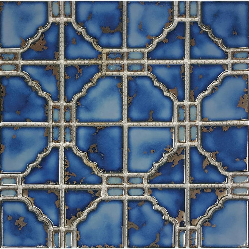 Tesoro 12" x 12" Sunburst Porcelain Mosaic