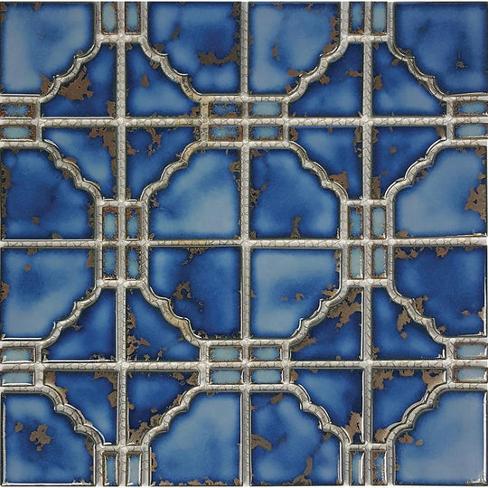Tesoro 12" x 12" Sunburst Porcelain Mosaic