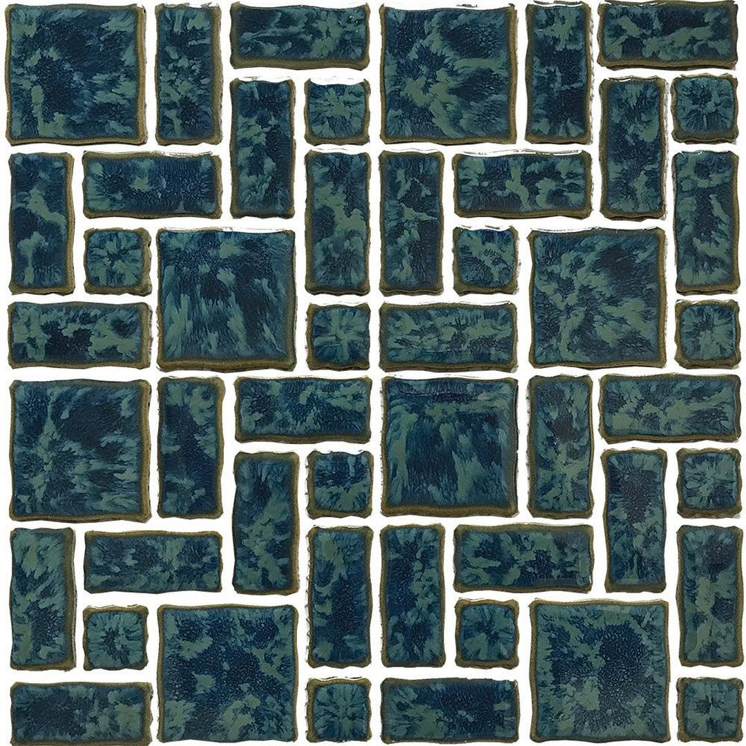 Tesoro 12" x 12" Reflection Block Random Pattern Porcelain Mosaic