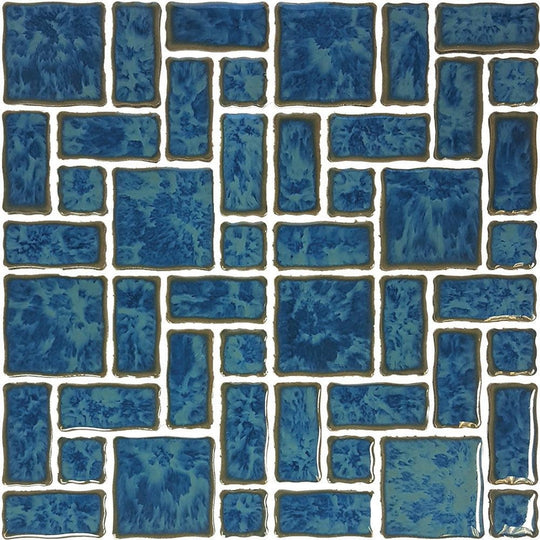 Tesoro 12" x 12" Reflection Block Random Pattern Porcelain Mosaic