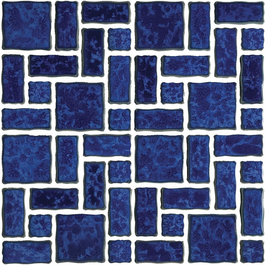 Tesoro 12" x 12" Reflection Block Random Pattern Porcelain Mosaic