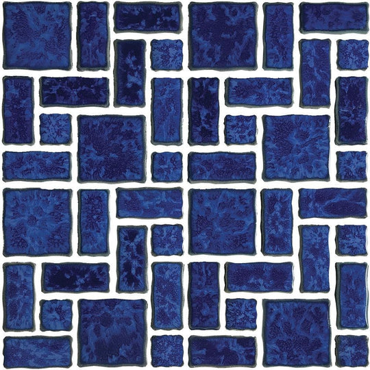 Tesoro 12" x 12" Reflection Block Random Pattern Porcelain Mosaic
