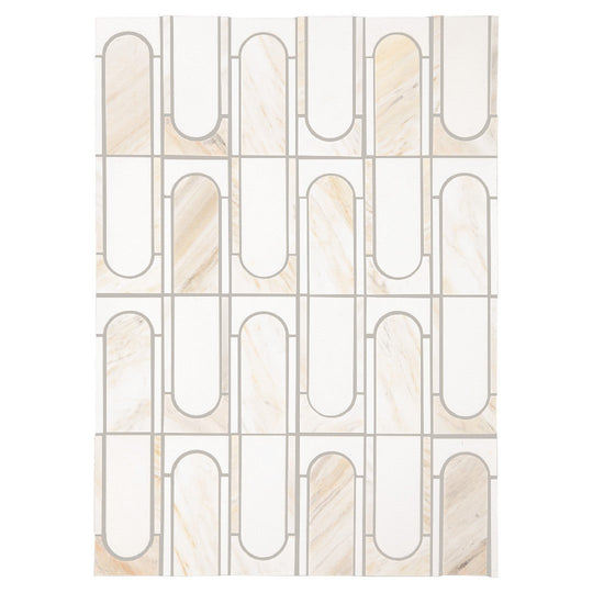 Daltile Perfix Mosaix 13.25" x 18" Polished Natural Stone Capsule Mosaic