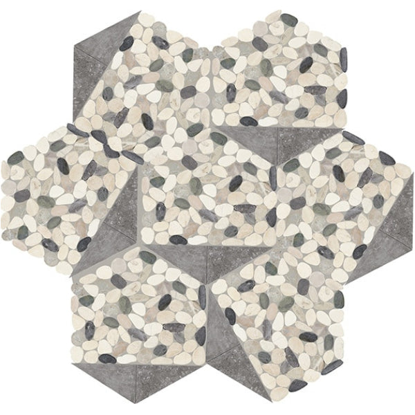 Daltile Pebble Oasis 10" x 12" Tri-Hex Mosaic