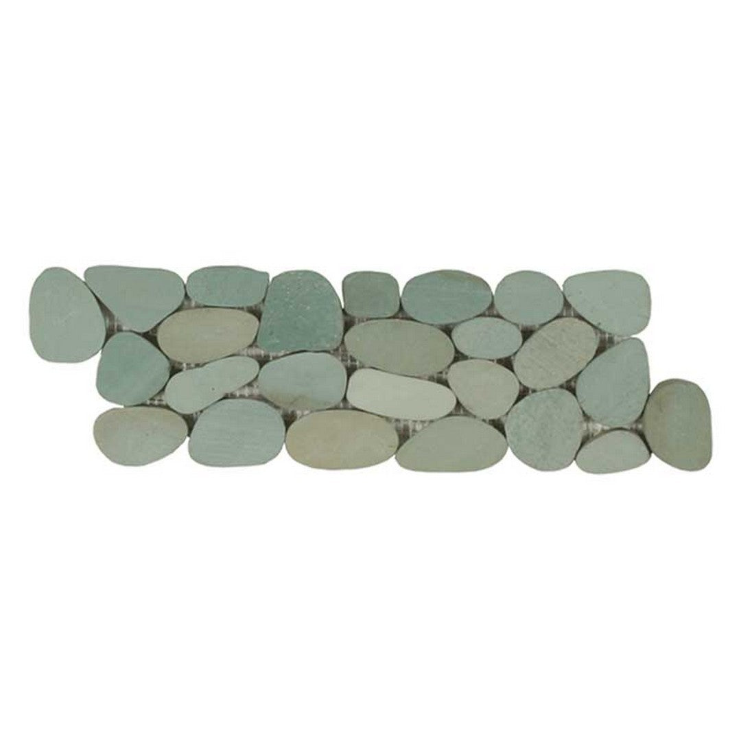 Maniscalco Botany Bay Pebbles 4" x 12" Sliced Border River Rock Tile