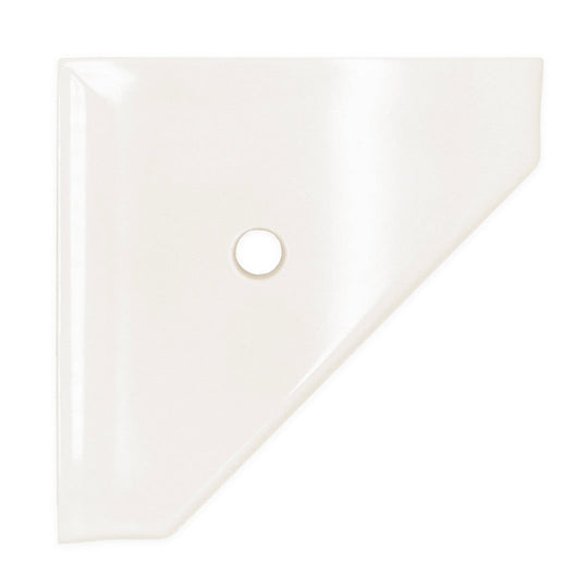 Questech 8" Bath Accessories Geo Retrofit Polished Cast Stone Corner Shelf