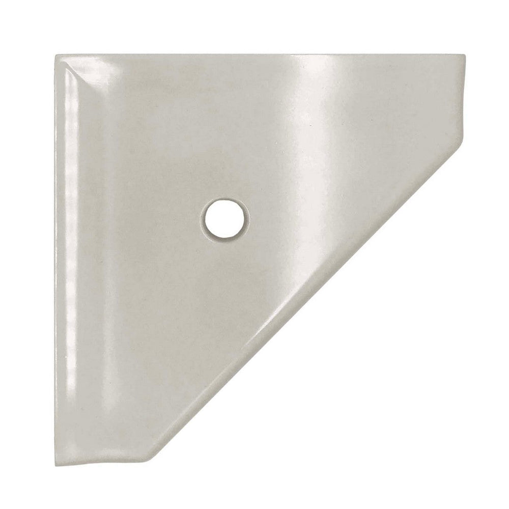 Questech 8" Bath Accessories Geo Retrofit Polished Cast Stone Corner Shelf