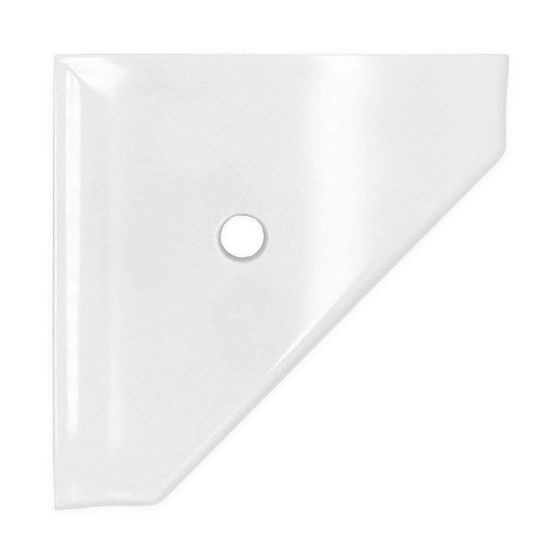 Questech 8" Bath Accessories Geo Retrofit Polished Cast Stone Corner Shelf