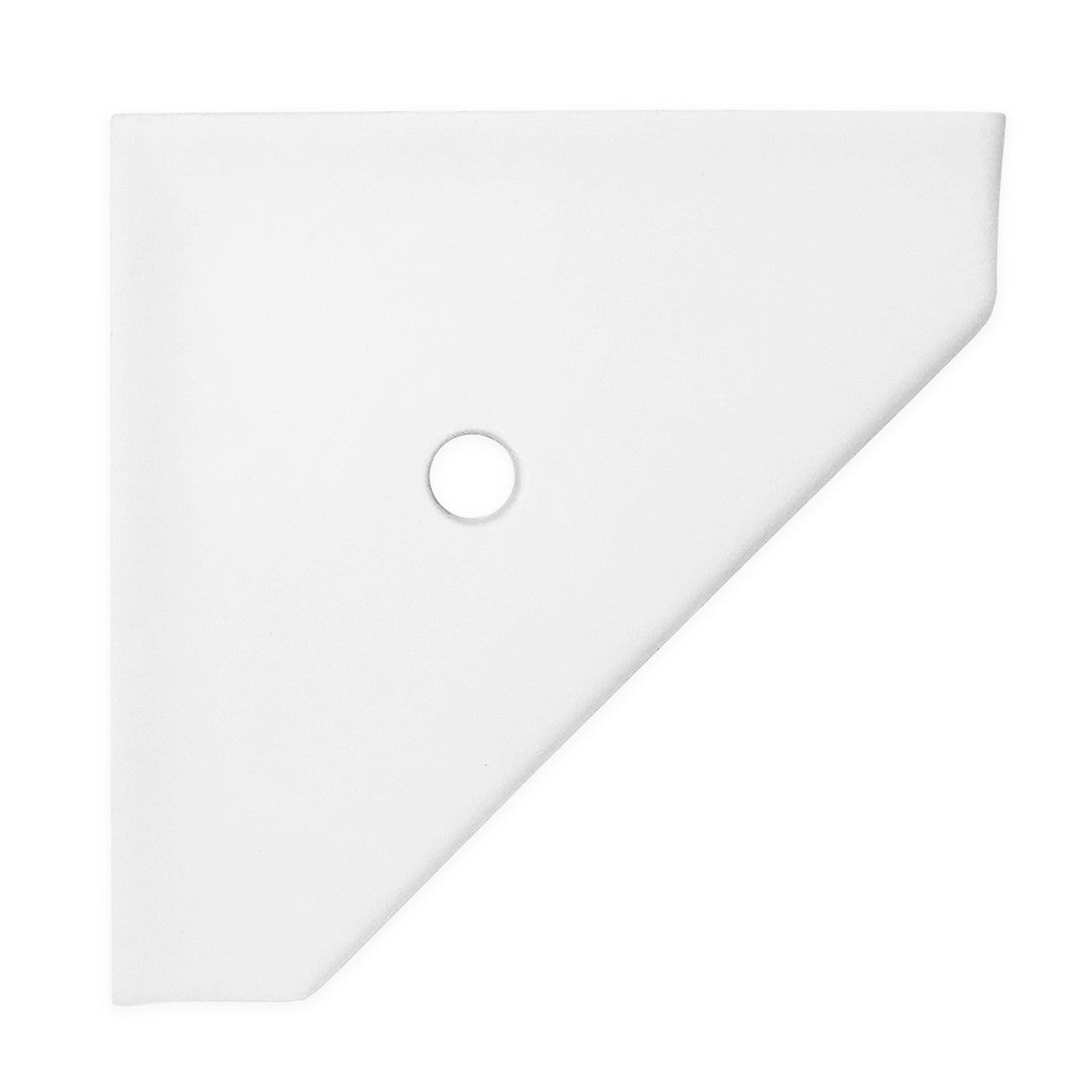 Questech 8" Bath Accessories Geo Retrofit Matte Cast Stone Corner Shelf