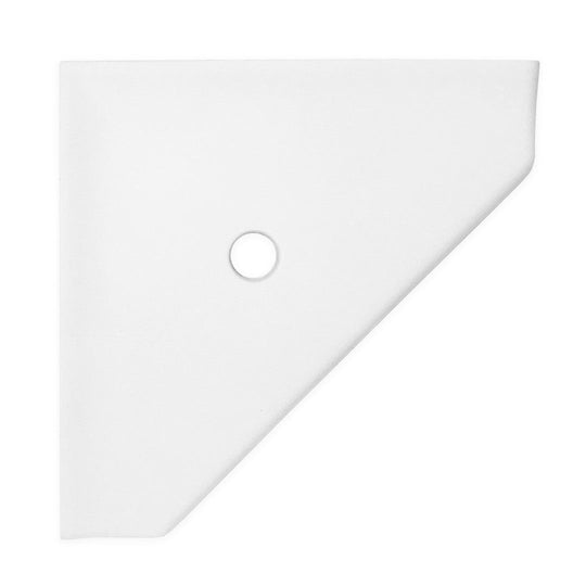 Questech 8" Bath Accessories Geo Retrofit Matte Cast Stone Corner Shelf