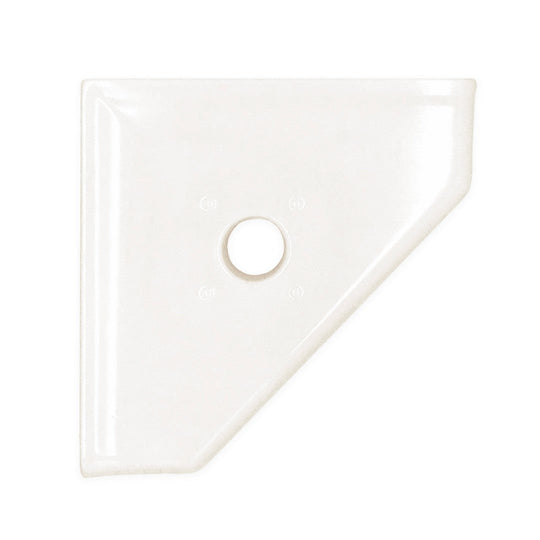 Questech 5" Bath Accessories Geo Retrofit Polished Cast Stone Corner Soap