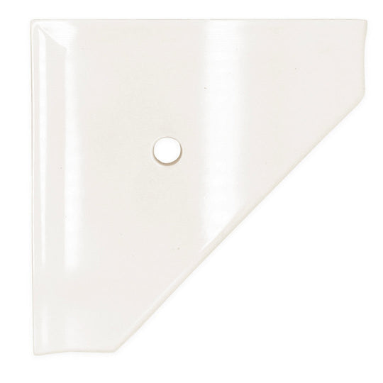Questech 10" Bath Accessories Geo Retrofit Polished Cast Stone Corner Shelf