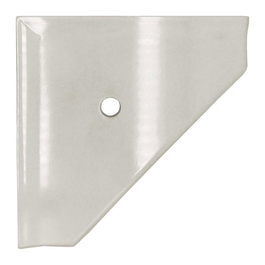 Questech 10" Bath Accessories Geo Retrofit Polished Cast Stone Corner Shelf
