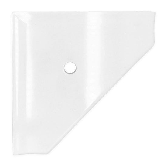 Questech 10" Bath Accessories Geo Retrofit Polished Cast Stone Corner Shelf