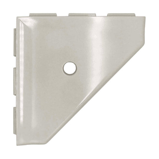 Questech 8" Bath Accessories Geo Polished Cast Stone Corner Shelf