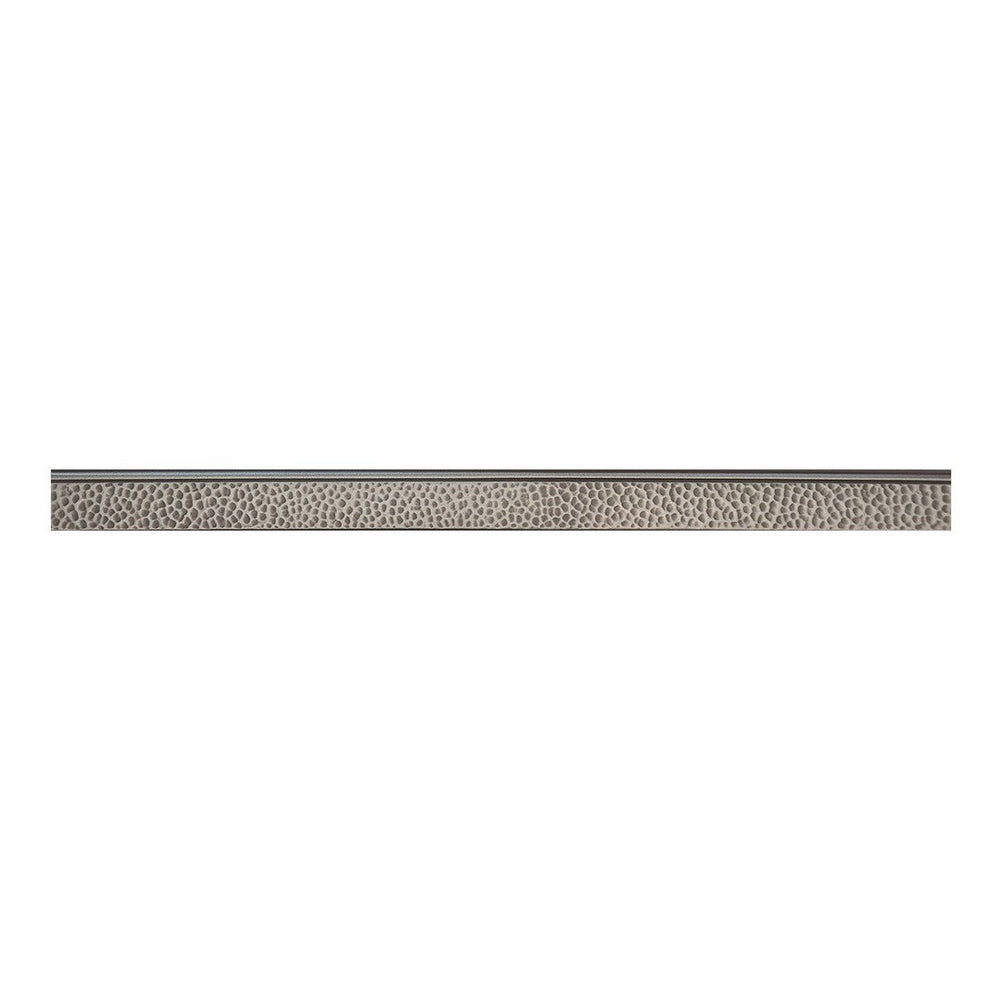 Questech 1" x 18" City Scape Metal Hammered Bullnose