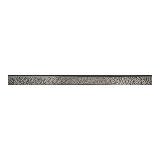 Questech 1" x 18" City Scape Metal Hammered Bullnose