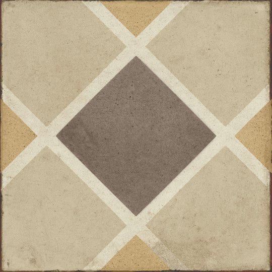 Daltile Quartetto 8" x 8" Matte Porcelain Rombo Deco Floor Tile