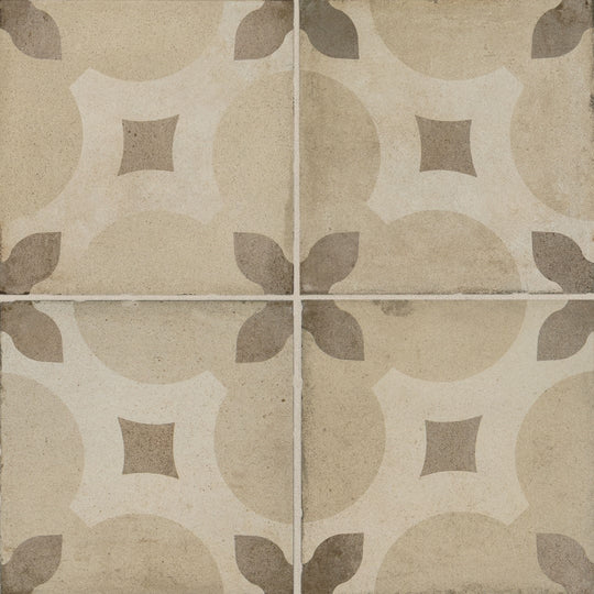 Daltile-Quartetto-8-x-8-Matte-Porcelain-Piccolo-Deco-Floor-Tile-Warm-Piccolo-Fiore