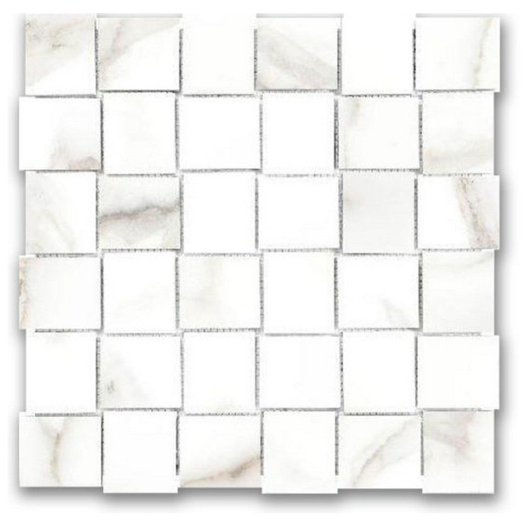 Qualis Ceramica 12" x 12" Ardor Rectified Matte Porcelain Basketweave 2" Mosaic