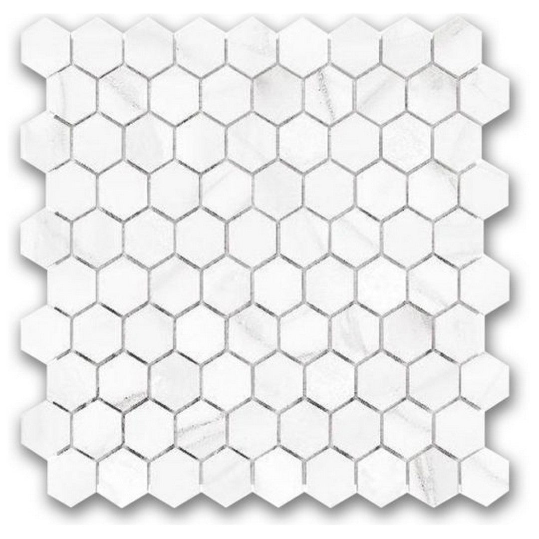 Qualis Ceramica 12" x 12" Ardor Rectified Polished Porcelain Hexagon 1" Mosaic