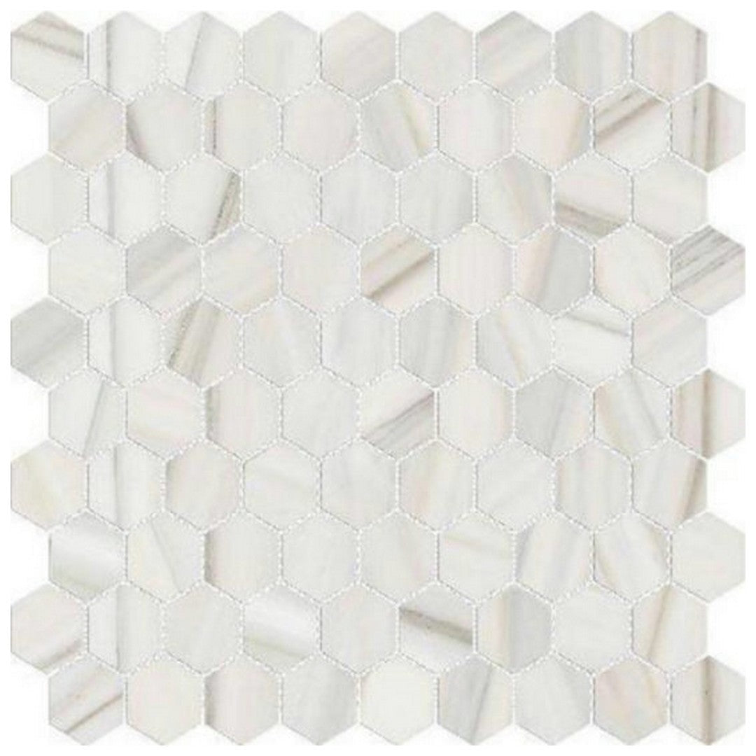 Qualis Ceramica 12" x 12" Ardor Rectified Polished Porcelain Hexagon 1" Mosaic