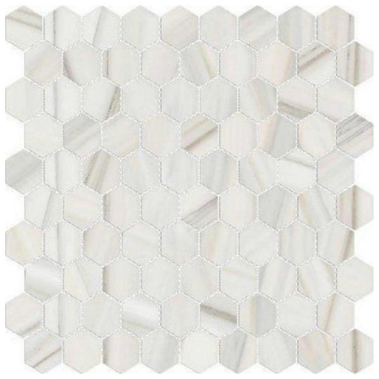 Qualis Ceramica 12" x 12" Ardor Rectified Polished Porcelain Hexagon 1" Mosaic