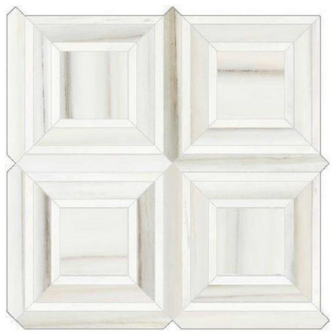 Qualis Ceramica 12" x 12" Ardor Rectified Polished Porcelain Piazza Mosaic