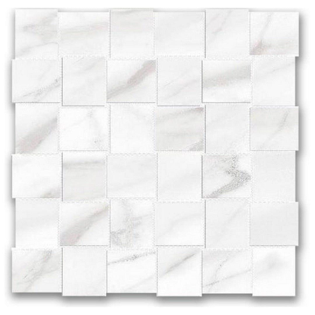 Qualis Ceramica 12" x 12" Ardor Rectified Polished Porcelain Basketweave 2" Mosaic