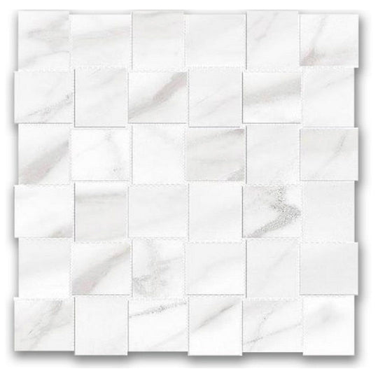 Qualis Ceramica 12" x 12" Ardor Rectified Polished Porcelain Basketweave 2" Mosaic