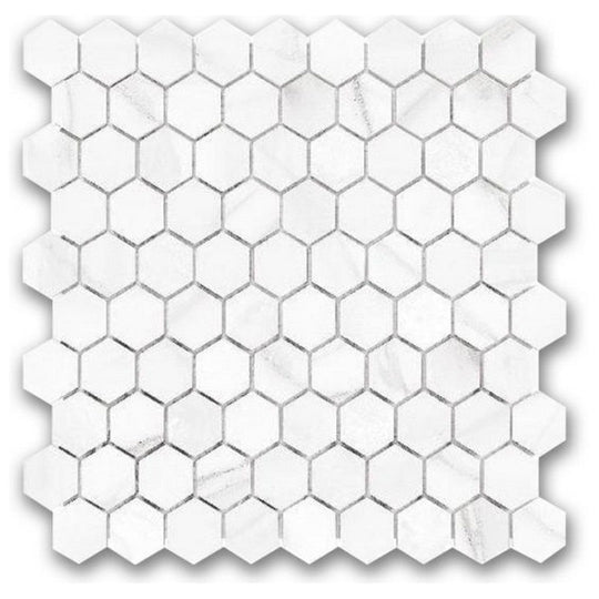 Qualis Ceramica 12" x 12" Ardor Rectified Polished Porcelain Hexagon 1" Mosaic