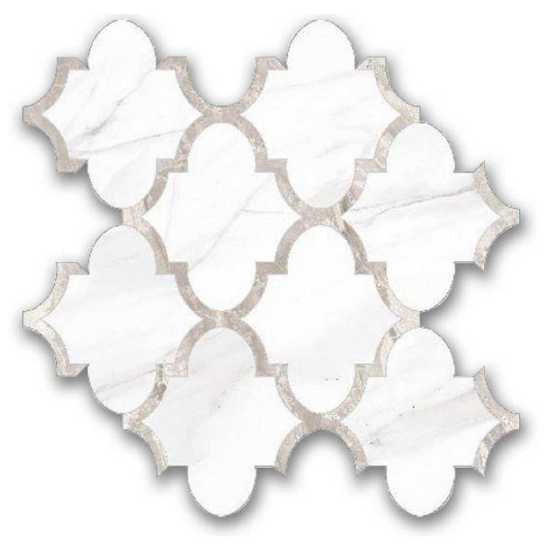 Qualis Ceramica 12" x 12" Ardor Rectified Polished Porcelain Arabesque Mosaic