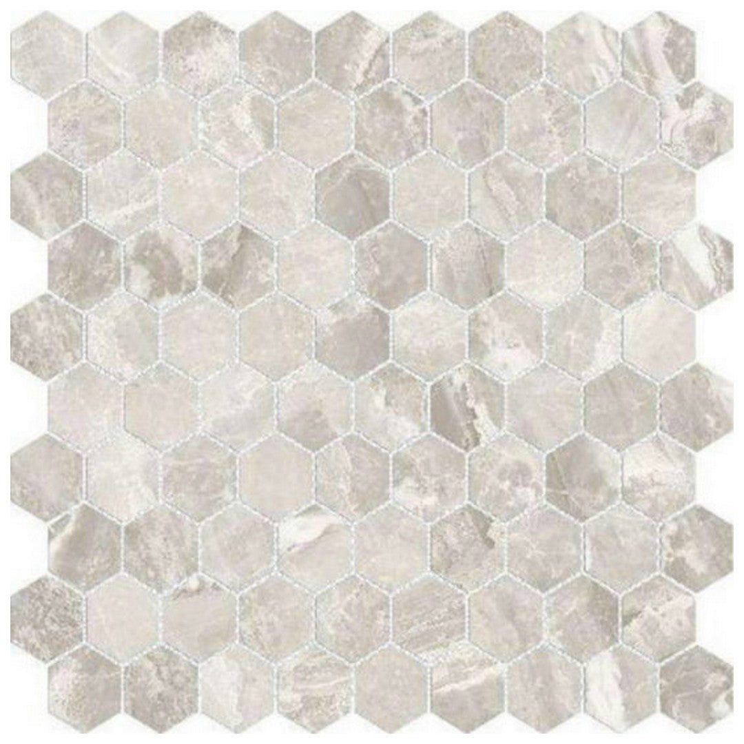 Qualis Ceramica 12" x 12" Ardor Rectified Polished Porcelain Hexagon 1" Mosaic
