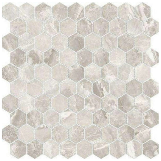Qualis Ceramica 12" x 12" Ardor Rectified Polished Porcelain Hexagon 1" Mosaic