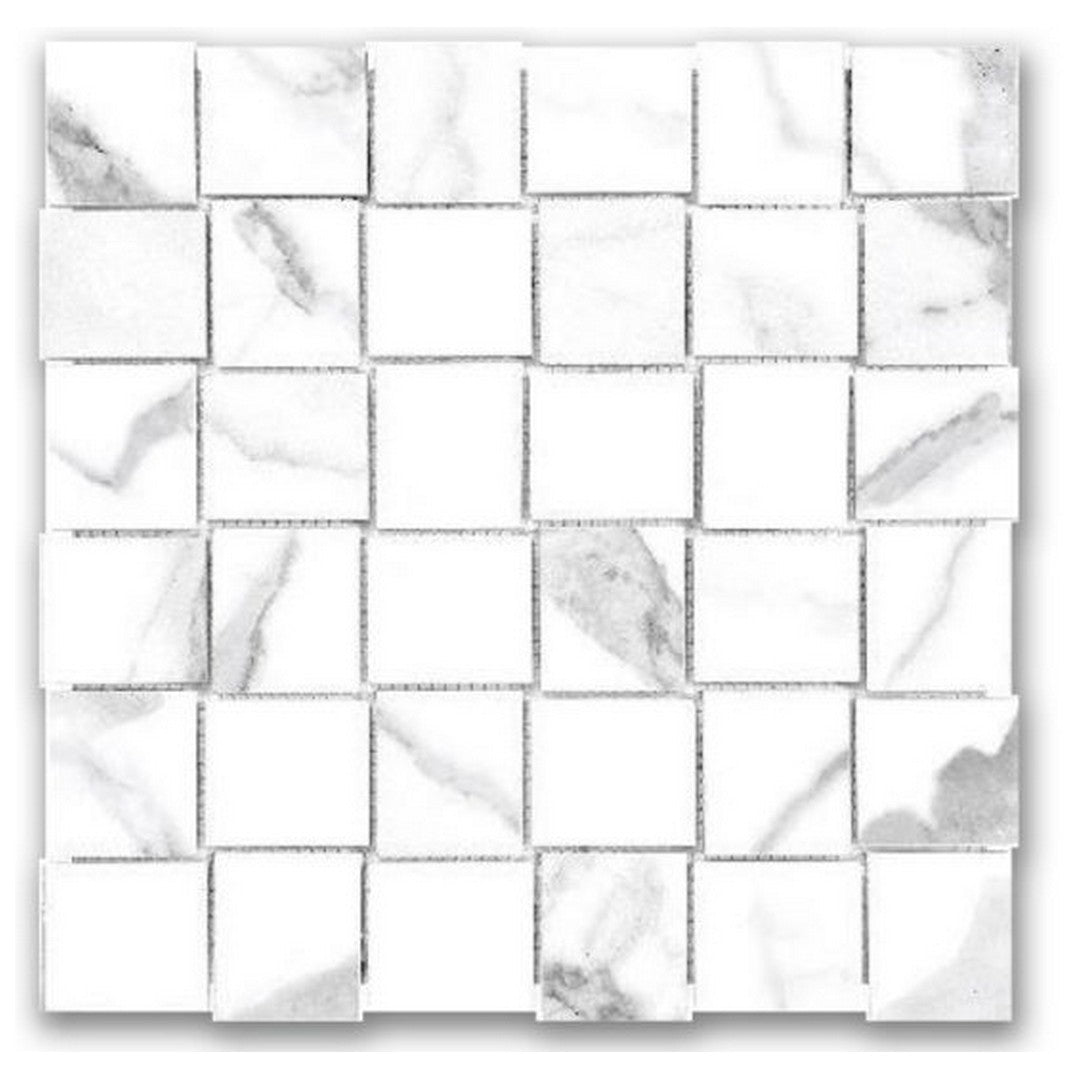 Qualis Ceramica 12" x 12" Ardor Rectified Matte Porcelain Basketweave 2" Mosaic