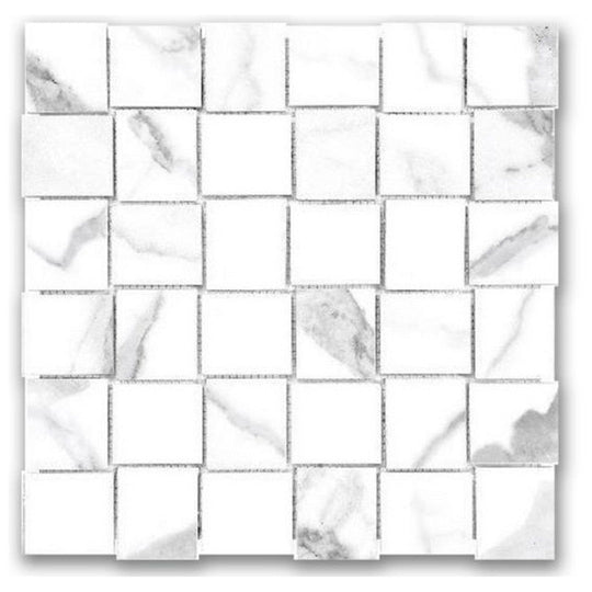 Qualis Ceramica 12" x 12" Ardor Rectified Matte Porcelain Basketweave 2" Mosaic
