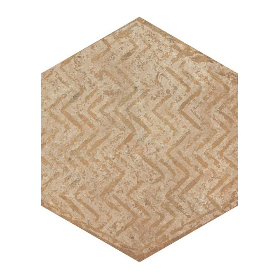 Qualis Ceramica 5.5" x 6.3" Alma Matte Porcelain Hexagon Decor Tile