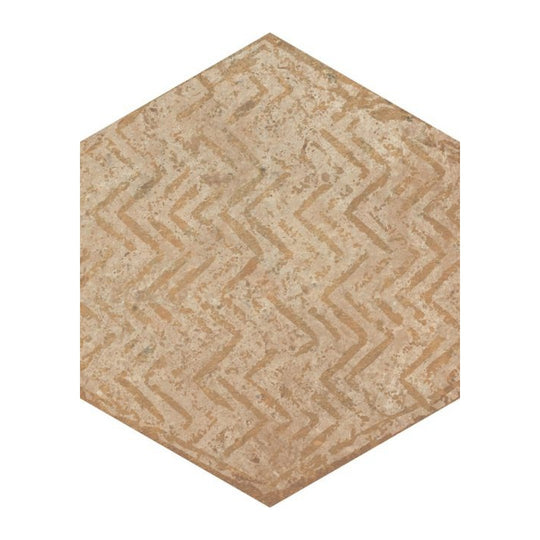Qualis Ceramica 5.5" x 6.3" Alma Matte Porcelain Hexagon Decor Tile