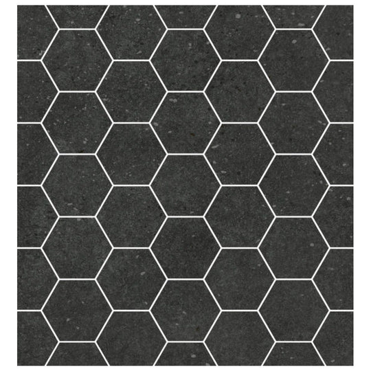 Qualis Ceramica 12" x 12" Ashland Rectified Matte Porcelain Hexagon 3" Mosaic
