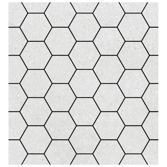 Qualis Ceramica 12" x 12" Ashland Rectified Matte Porcelain Hexagon 3" Mosaic