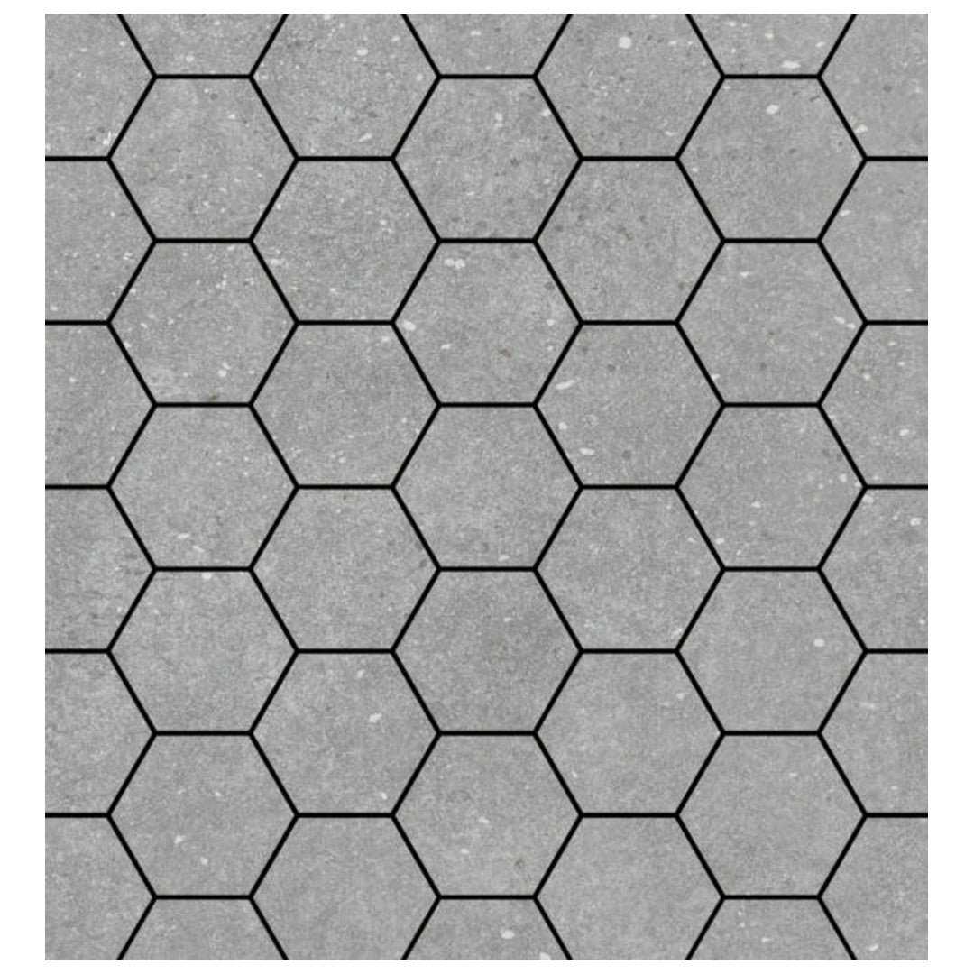 Qualis Ceramica 12" x 12" Ashland Rectified Matte Porcelain Hexagon 3" Mosaic