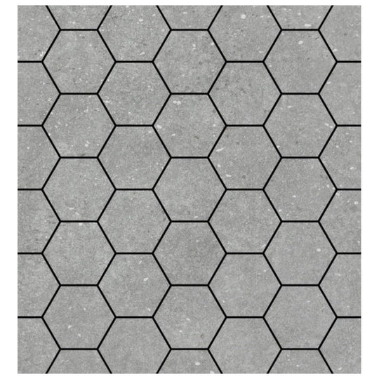 Qualis Ceramica 12" x 12" Ashland Rectified Matte Porcelain Hexagon 3" Mosaic