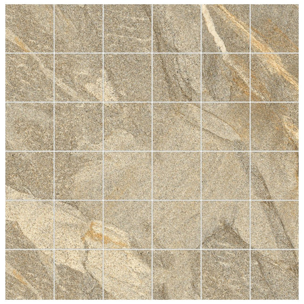 Qualis Ceramica 12" x 12" Capri Natural Porcelain 2" Mosaic